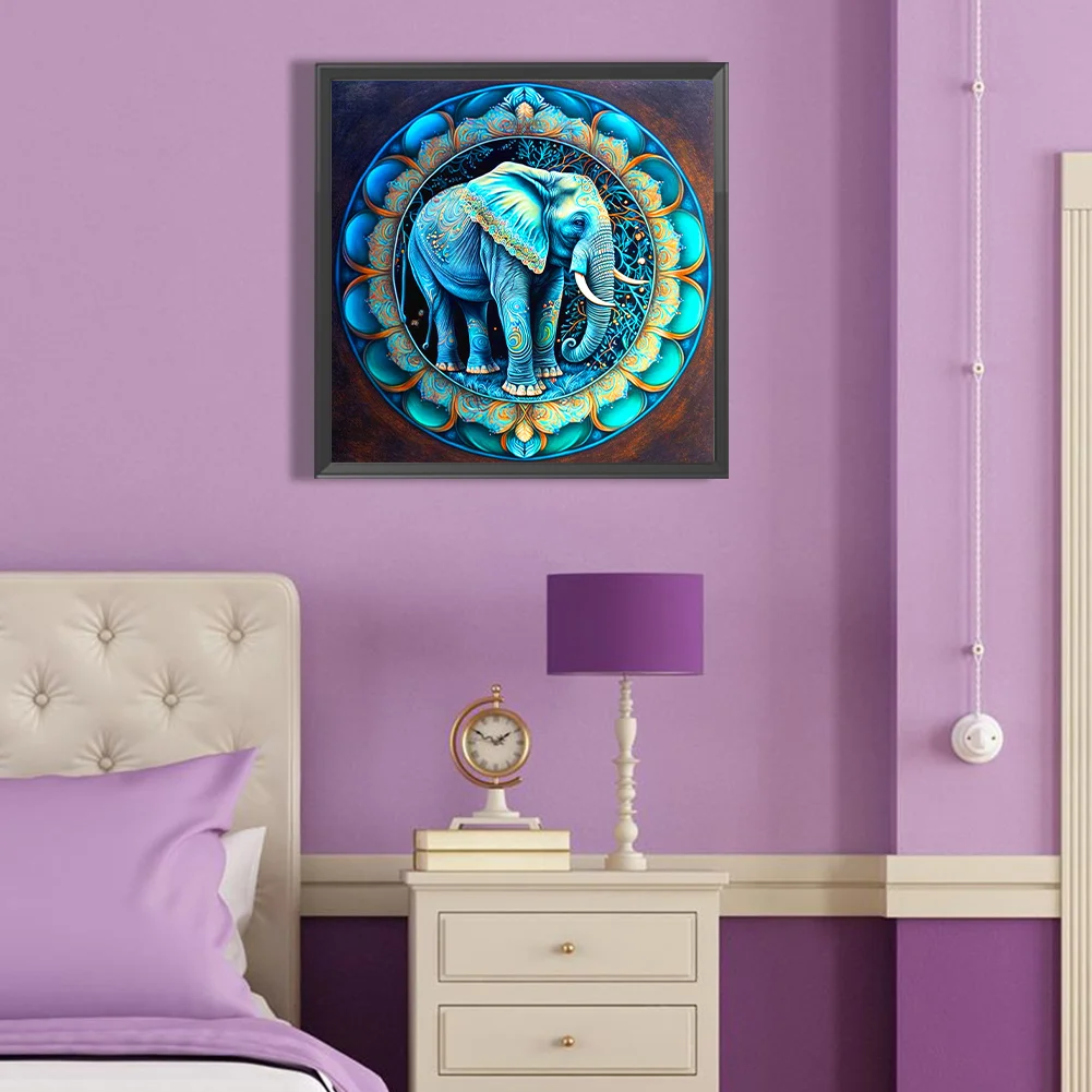 Diamond Painting - Full Round Drill - Elephant(Canvas|40*40cm)