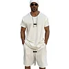 Men's Casual Loose-Fit Essential Sport T-Shirt & Shorts Two-Piece Set by Inlyline