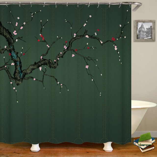 

Shower Curtain – Flower and Bird landscape-180*180cm, 501 Original