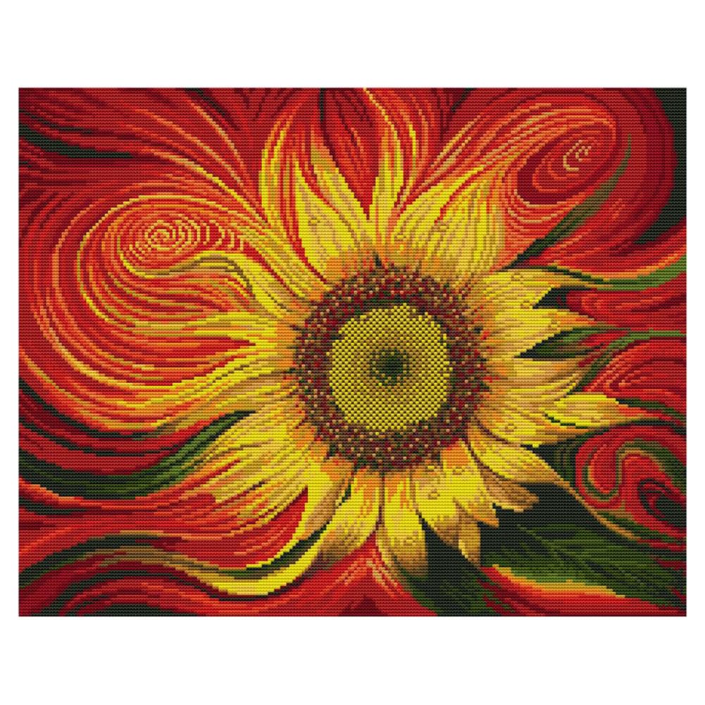 Sunflower - 11CT Joy Sunday Stamped Cross Stitch(60*49cm)