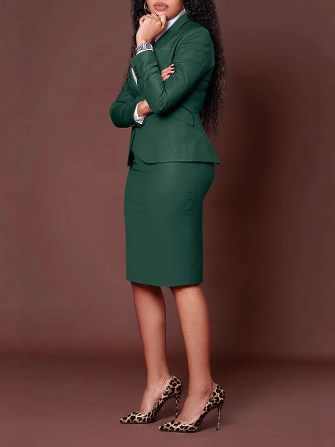 Nigikala Nigikala And Autumn 2025 New Women's Fashion Professional Composite Long Sleeve Suit Packed Cock Dress Set