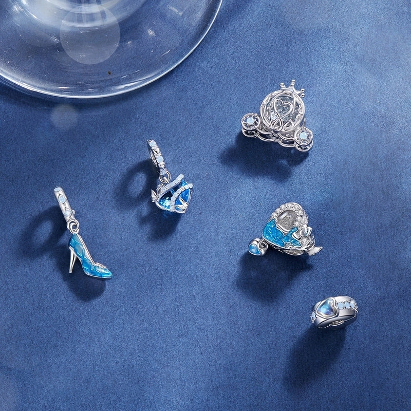 1 Piece 925 Sterling Silver Zircon Heart Shape Butterfly Pendant Jewelry Accessories4