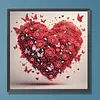 Roses rouges en forme de c&oelig;ur pour la Saint-Valentin, kits sp&eacute;ciaux de peinture en forme de per&ccedil;eur partiel 5d DIY pour adultes d&eacute;butants, peintures d