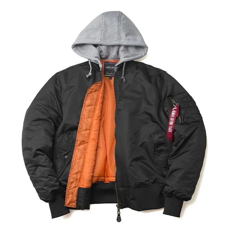 2023 aw winter Hot Sale flight jacket MA-1 with hood streetwear clothes mens clothing hip hop baseball letterman oversized varsity