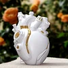 Anatomical Heart Vase, Creative Heart Resin Statue Human Heart Vase Heart Shape Flower Vase for Desktop Living Room