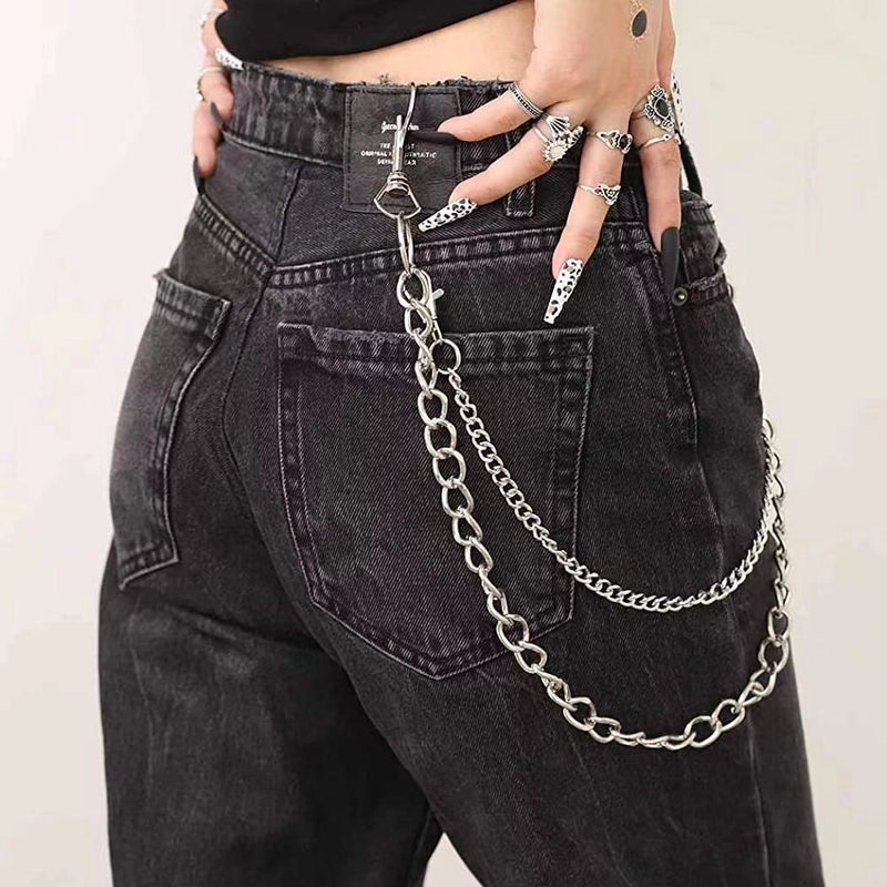Punk Retro Metal Pants Chain Adjustable Multi-layer Waist Chain Fashion Men’s And Women’s Pants Chain