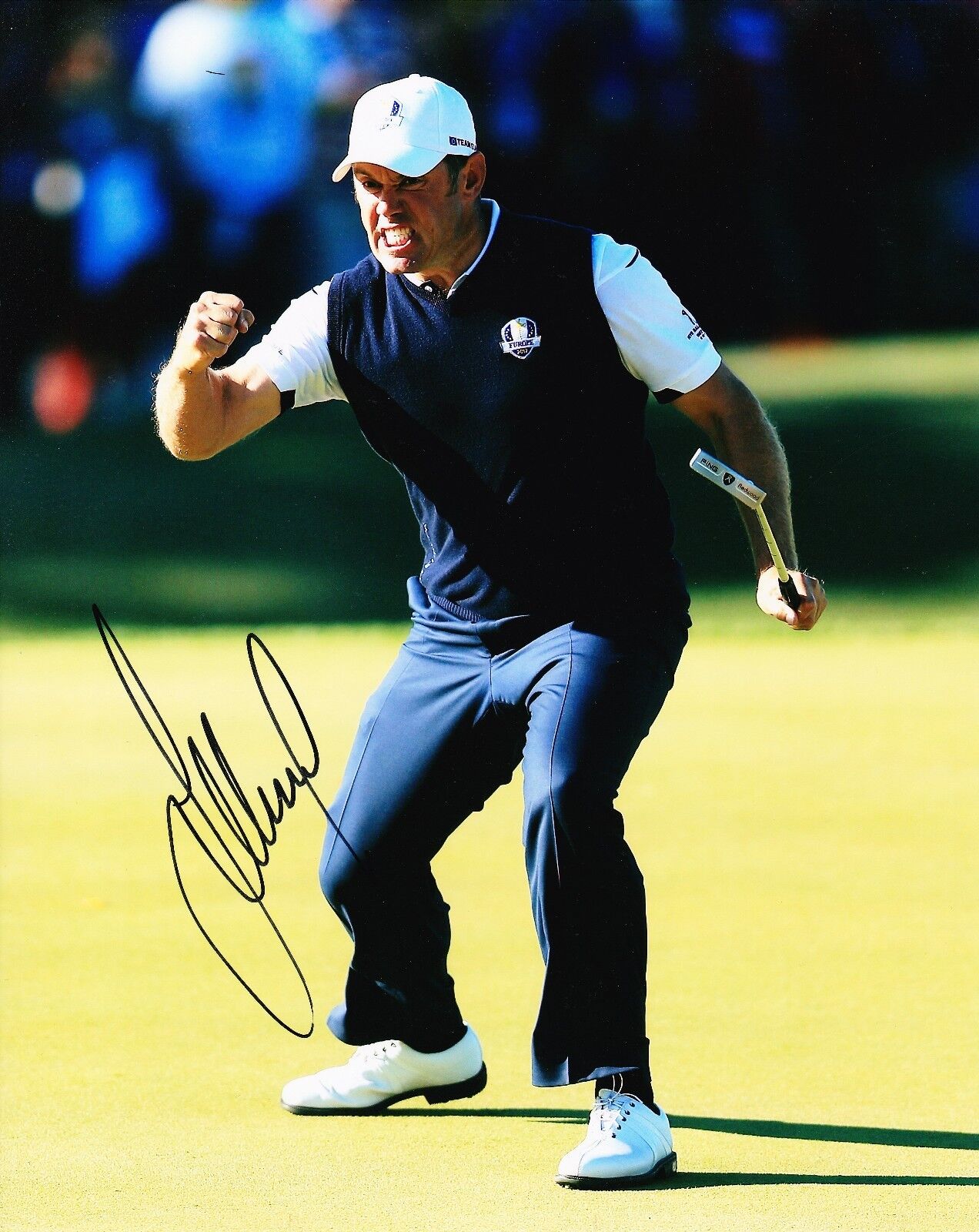 Lee Westwood Signed 10X8 Photo Poster painting RYDER CUP AFTAL COA (3052)