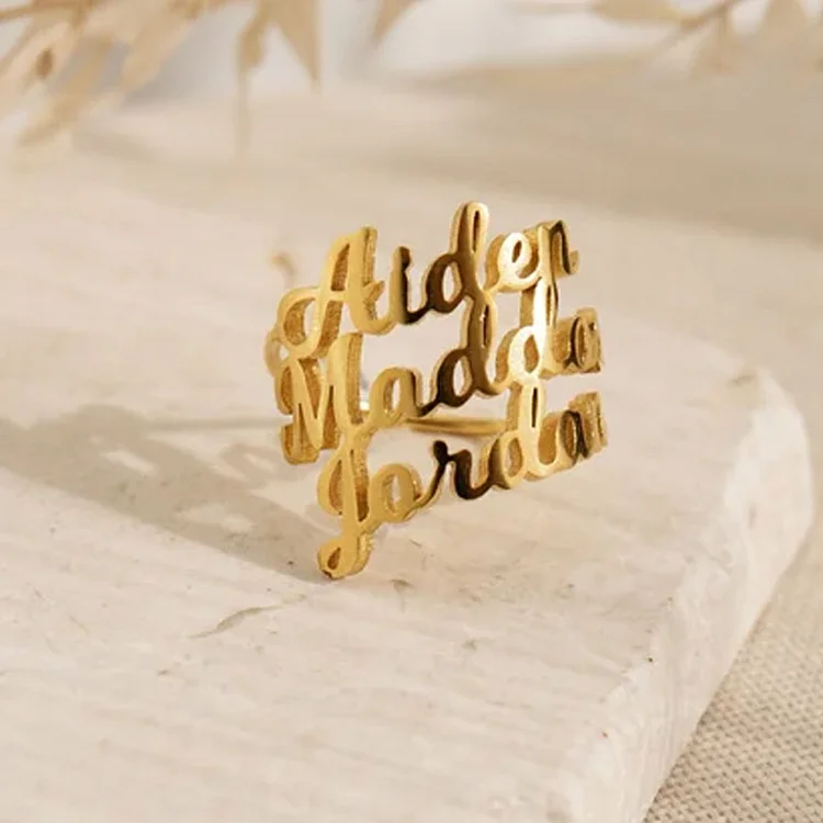 For Mother - Name Personalized Custom Ring 