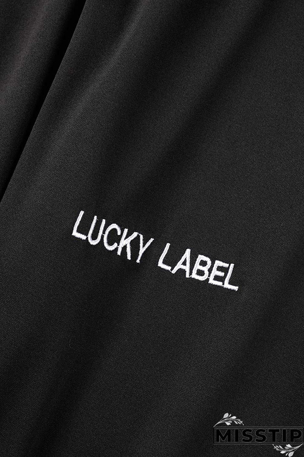 Black Casual Print Patchwork Letter O Neck Long Sleeve Two Pieces