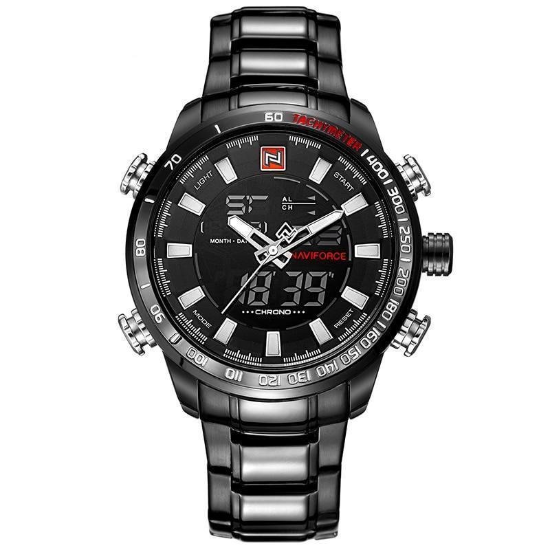 Steel Analog-Digital Military Watch