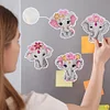 6Pcs Elephant Diamond Painting Fridge Magnet Diamond Art Magnets Decals Kit