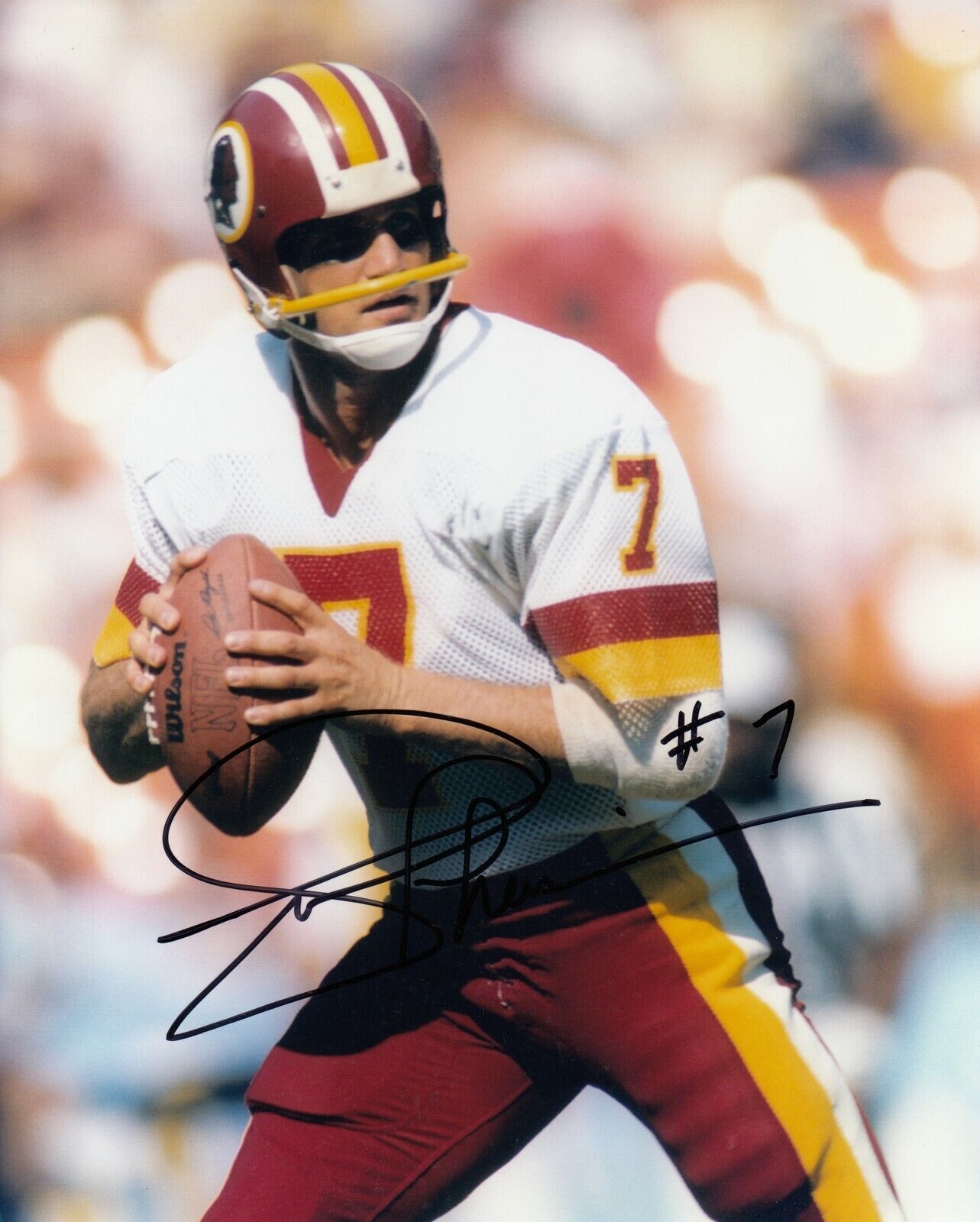 Joe Theismann #2 8x10 Signed Washington Redskins 032419