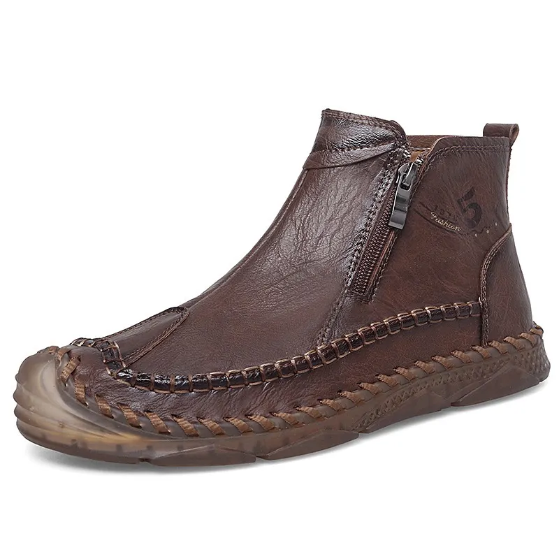 ⏰Last Day! 45% OFF 🔥Men's Handmade Genuine Leather No-Glue Orthopedic Boots