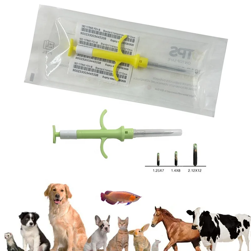 injectable chips NFC implant pet rfid animal microchip dog chip animal identification for cattle
