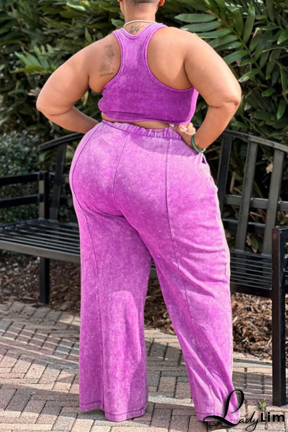 Black Gray Casual Solid Vests Pants O Neck Plus Size Two Pieces