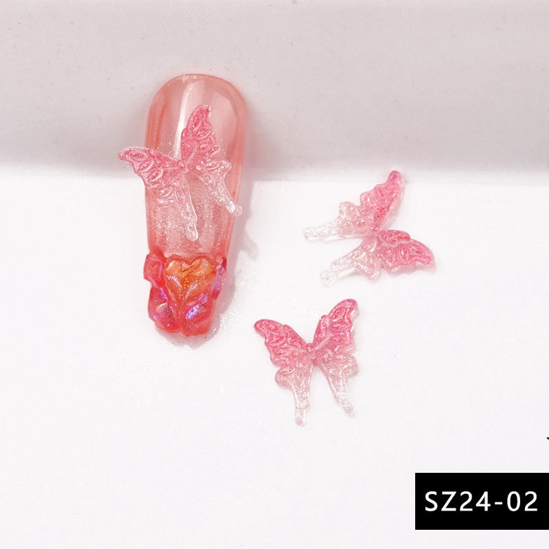 Butterfly Resin Nail Decoration Accessories