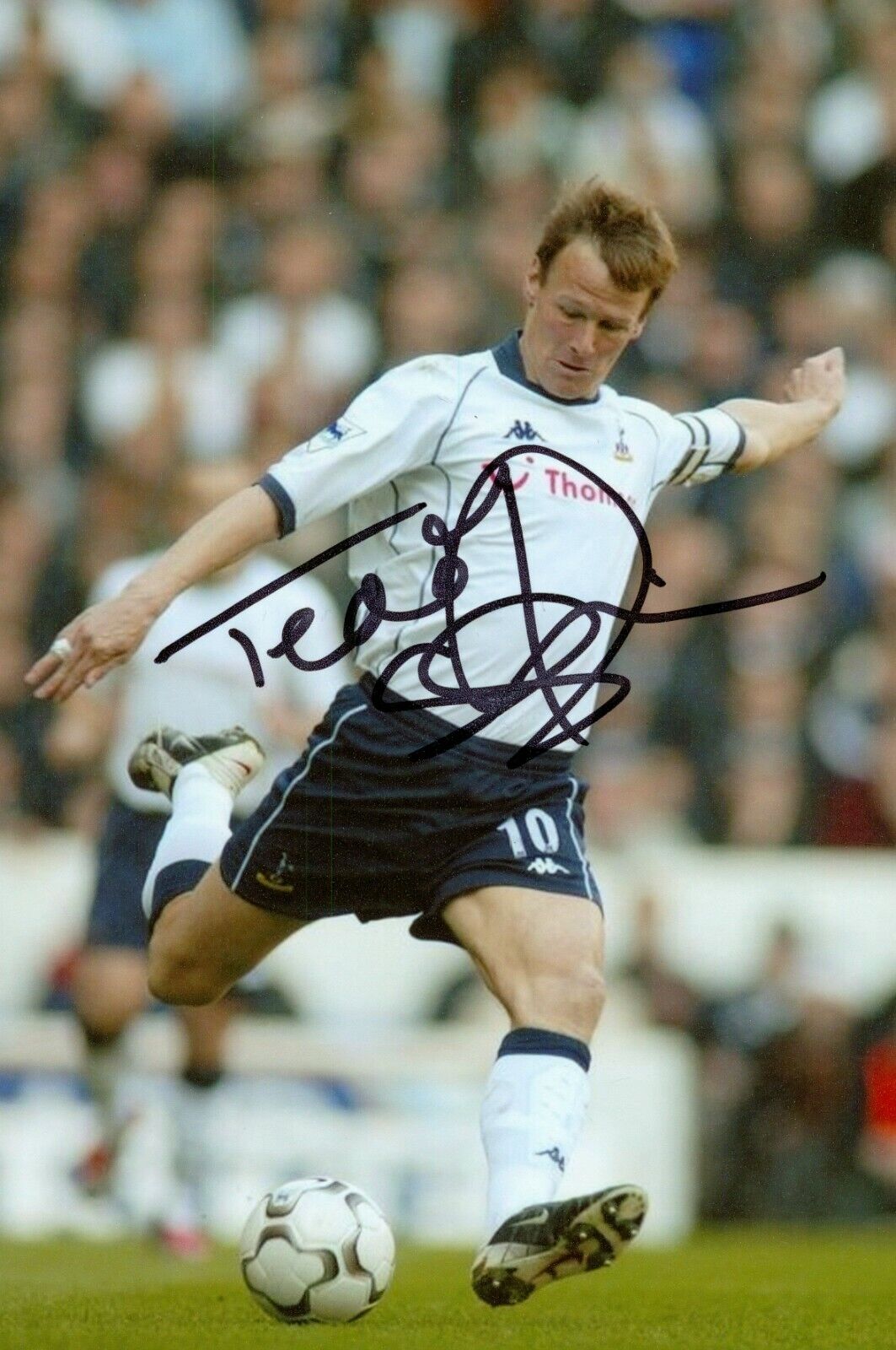 Teddy Sheringham Hand Signed 6x4 Photo Poster painting Tottenham Hotspur England Autograph + COA