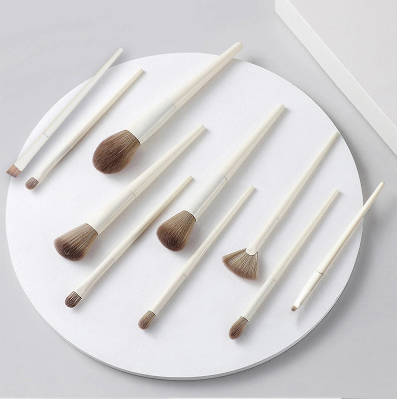 Lady Minimalist Artificial Fiber Plastic Handgrip Makeup Brushes 1 Set