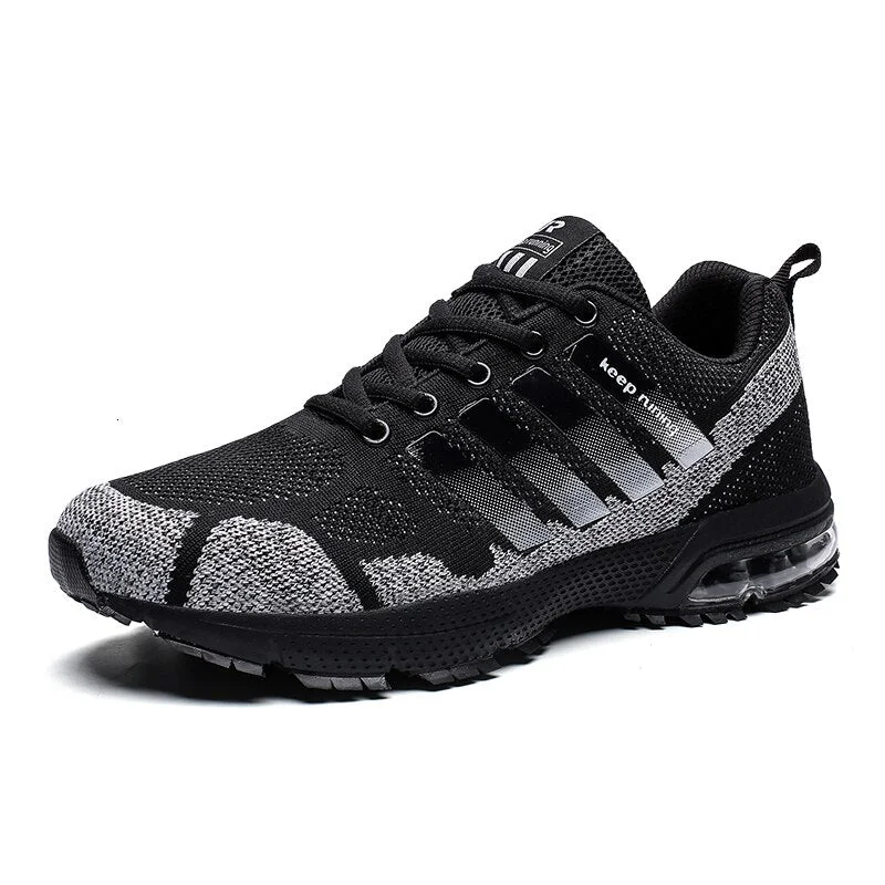Air Cushion Men Sport Shoes Breathable Mesh Lace-up Sneakers Outdoor Light Non-slip Gym Trainers Walking Jogging Flats Big Size