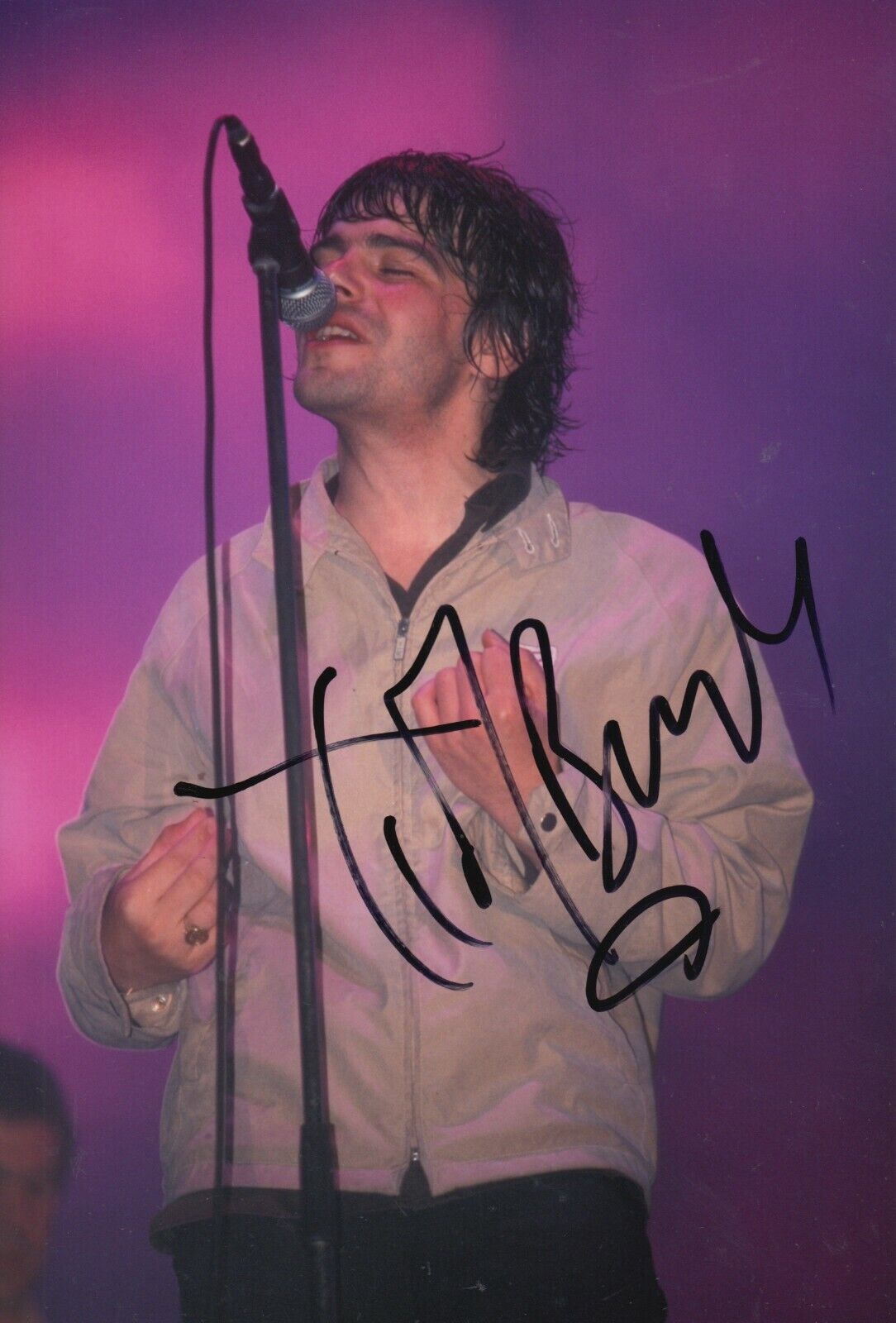 Tim Burgess Hand Signed 12x8 Photo Poster painting - The Charlatans - Music Autograph.