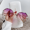 2024 Woman Rimless Diamond Sunglasses