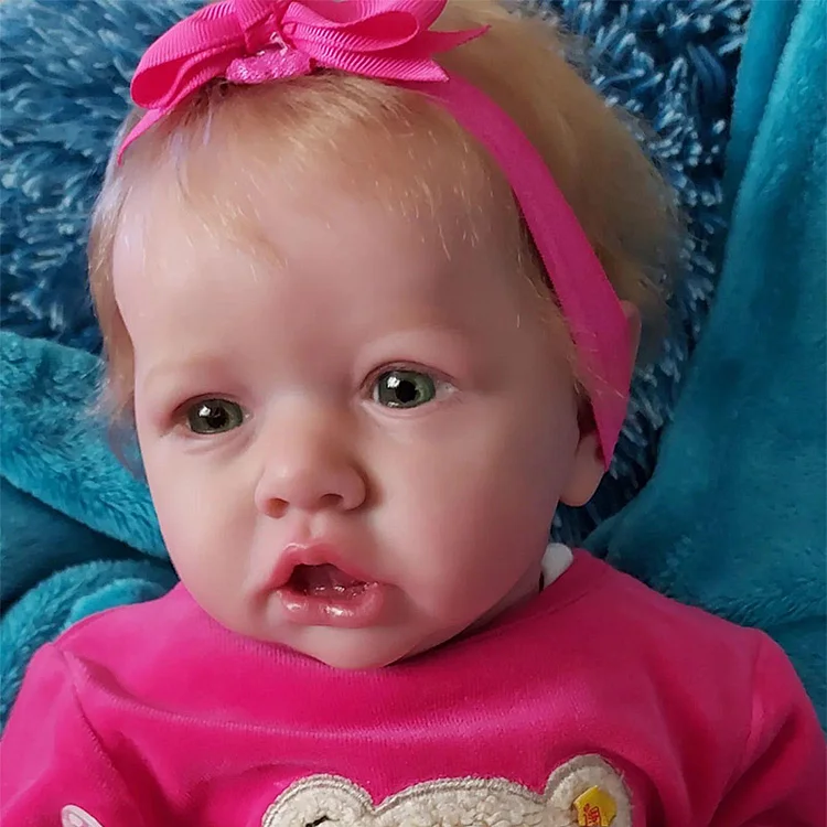 [Heartbeat💖 & Sound🔊] Realistic Reborn Baby Toddlers Girl Edwina 20'' Lifelike Awake Reborn Baby Doll with Blonde Hair