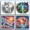(Multi-Style) Wolf-11CT Stamped Cross Stitch 40*40cm/15.75*15.75in