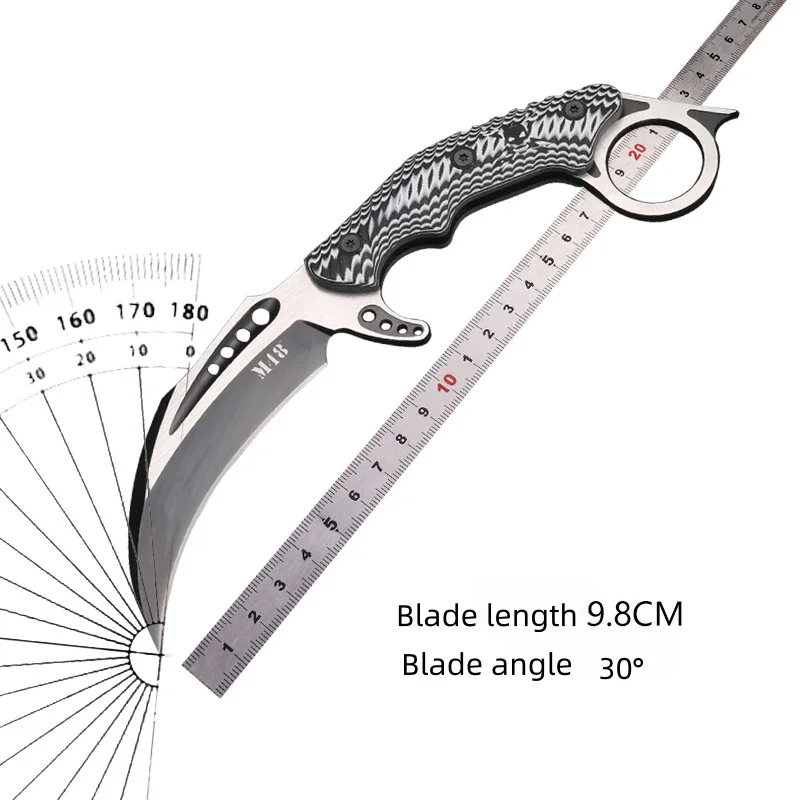 Outdoor Camping Wilderness Survival High-Hardness One-Piece Steel Sharp Edged Self-Defense Knife Mountain Climbing Multifunctional Claw