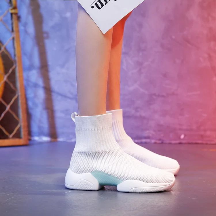 Women's Classic Casual Sock-Style Ankle Boot Sneakers  Stunahome.com