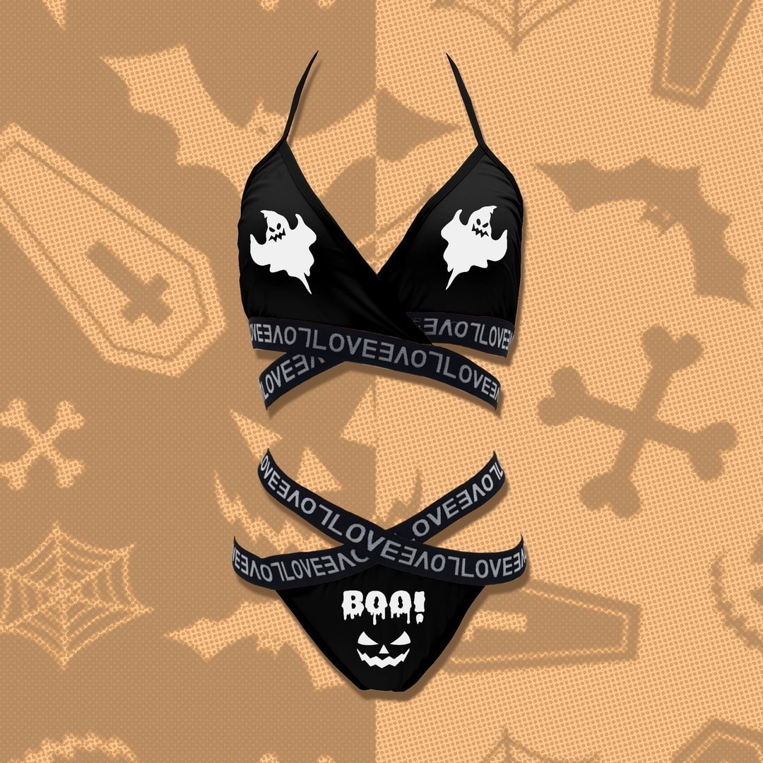 Lovely Ghost Cartoon Sexy Underwear Casual Suit