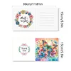 (US Local)6PCS DIY Butterfly Flower Diamond Art Greeting Cards Congratulations Cards