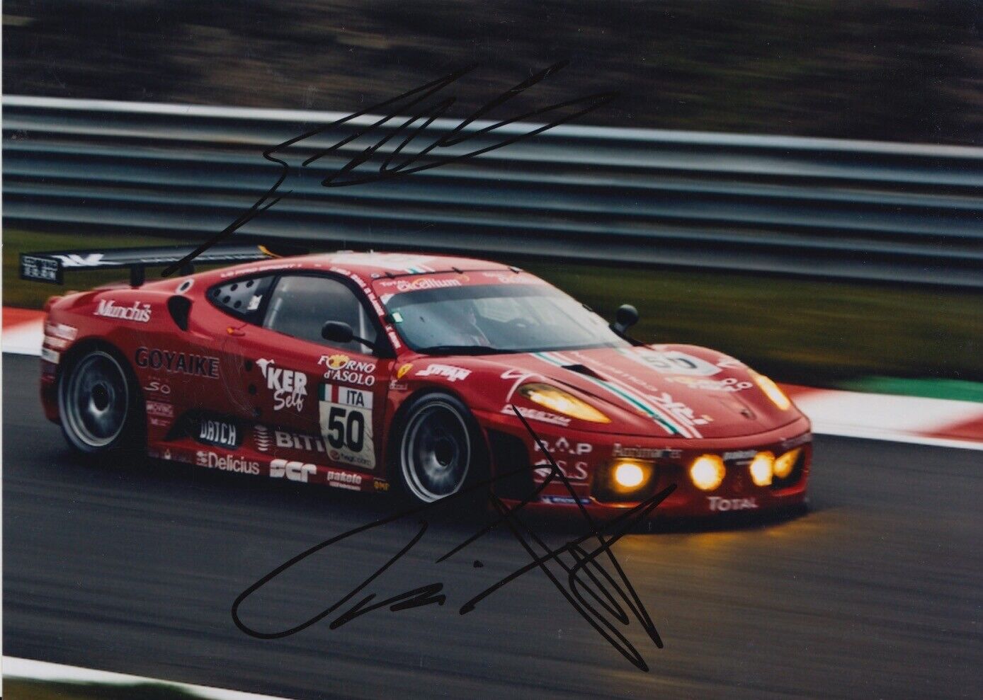 Gianmaria Bruni and Toni Vilander Hand Signed 7x5 Photo Poster painting - Le Mans Autograph.