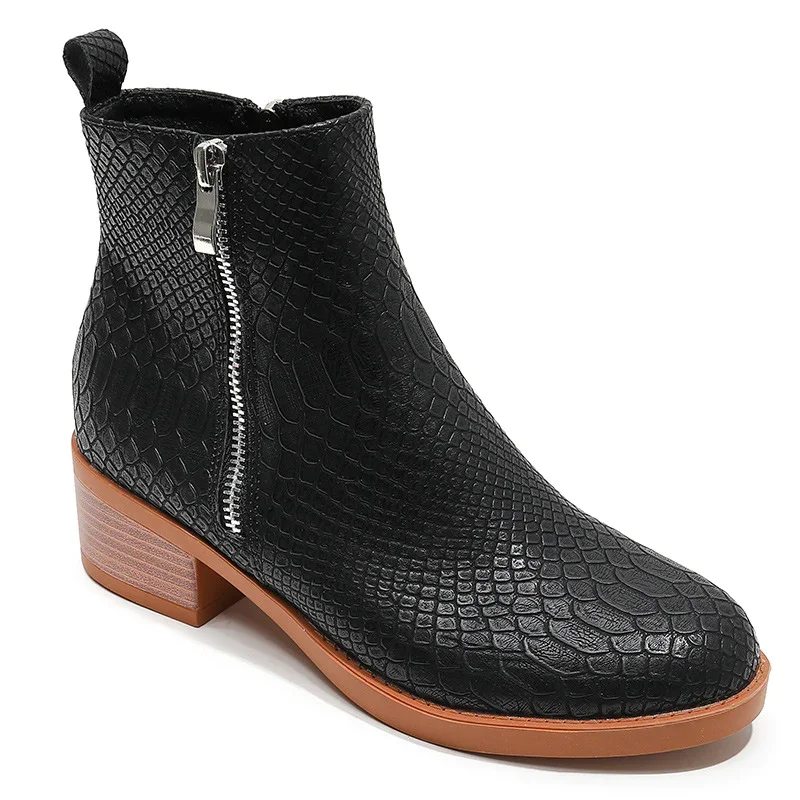 Woman Vintage Fall Leather Boots