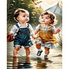 Boy And Girl-11CT Stamped Cross Stitch 40*50cm/15.75*19.69in