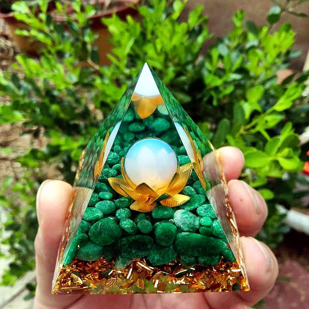 

Pyramid Ogan Crystal Energy Tower Nature Reiki Chakra Crushed Stone Jewelry, 501 Original