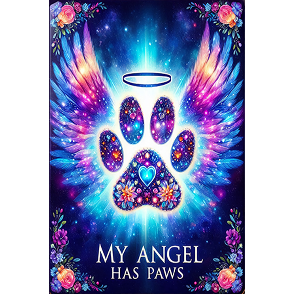 My Angel Puppy 30*45cm(canvas) full round drill diamond painting
