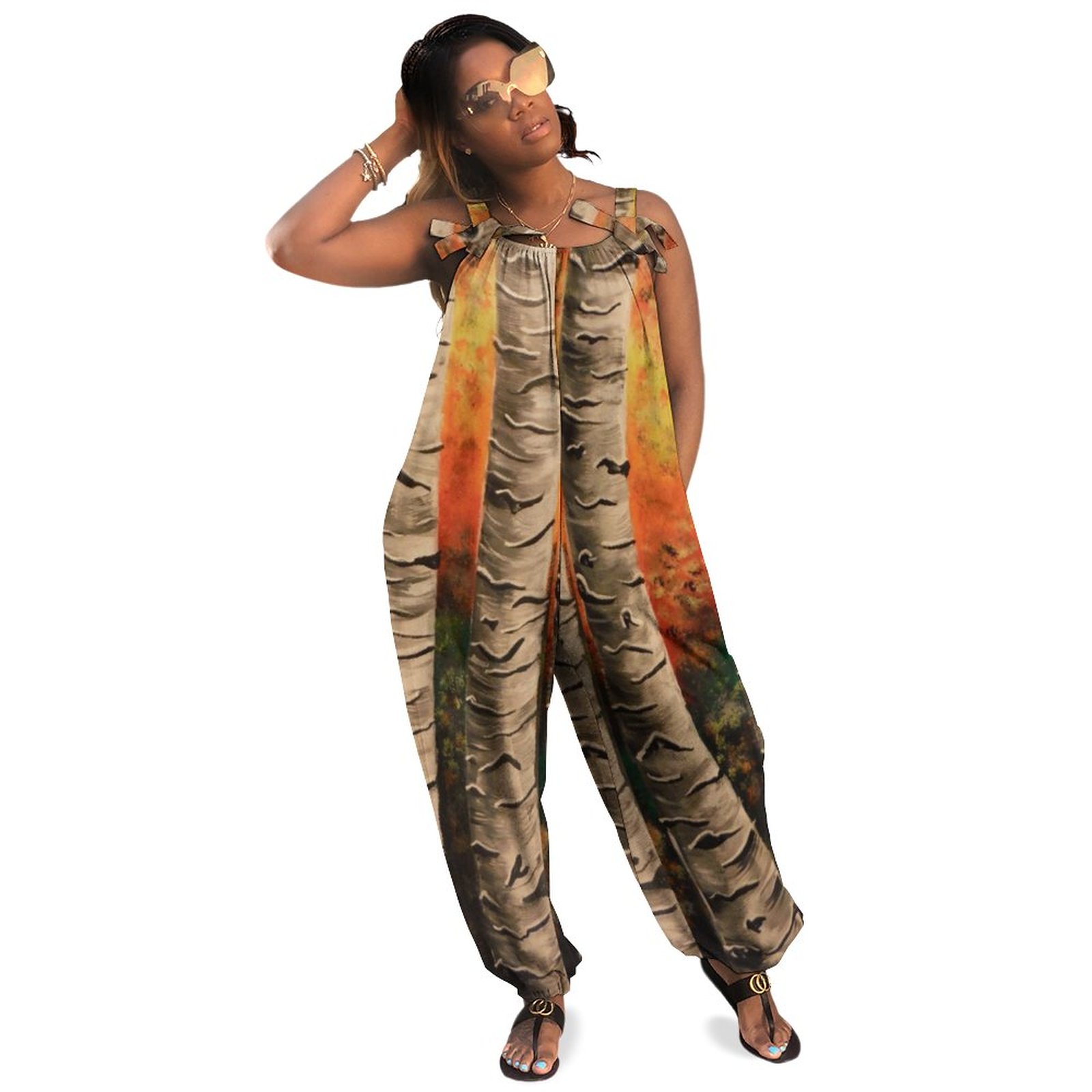 White Birch Plus Size Women Rompers Summer Casual Loose Shimmer Jumpsuit Pinstripe Blazer Natural Waist Long Length Polyester Spandex