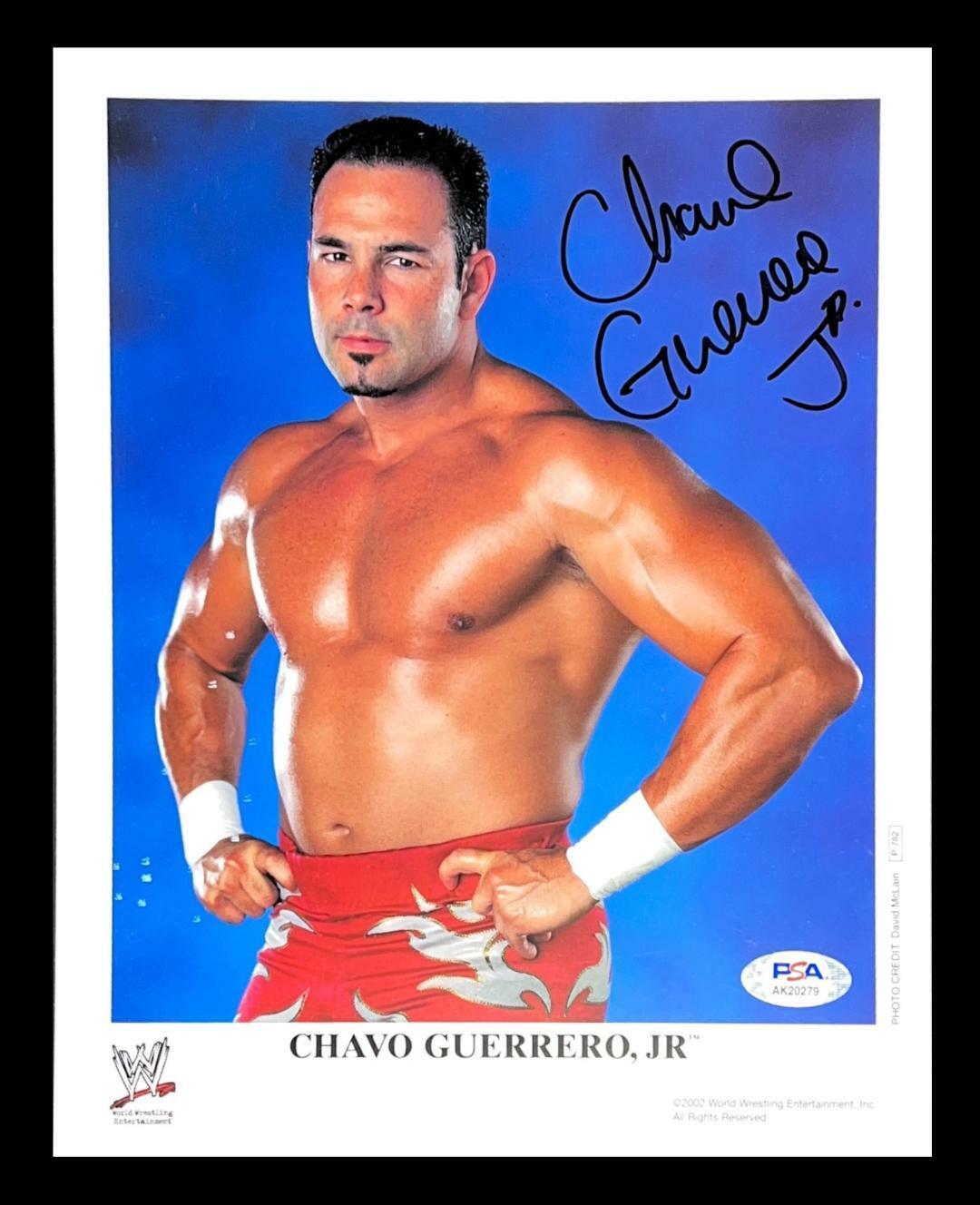 WWE CHAVO GUERRERO P-782 HAND SIGNED 8X10 PROMO Photo Poster painting WITH PROOF AND PSA DNA COA