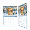 2027 New DIY Diamond Painting Dog Wall Calendar Kit 12-Month Flip Calendar Design Home Decor