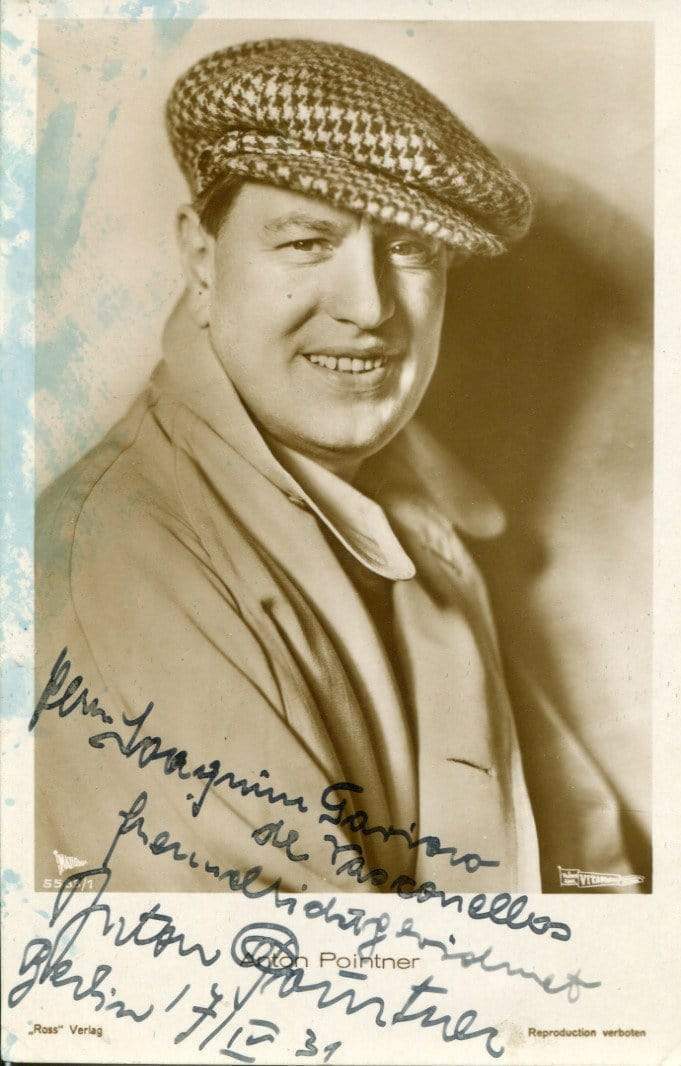 Anton Pointner autograph, Austrian film actor, signed Photo Poster painting