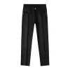 Black and white versatile fashion stretch casual pants