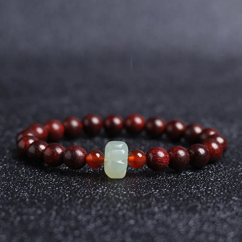 Tibetan Small Leaf Red Sandalwood Balance Bracelet