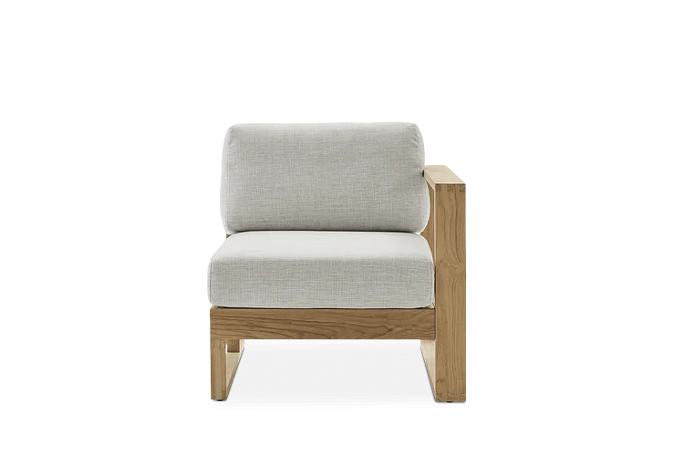 Rio Outdoor Teak Right Facing 1 Seater Sofa