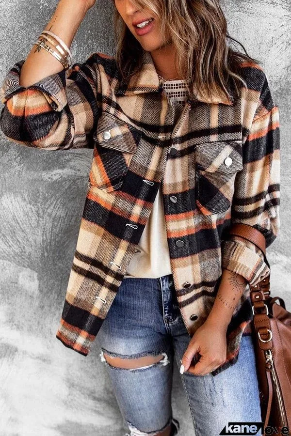 Women's Plaid Jacket Coat