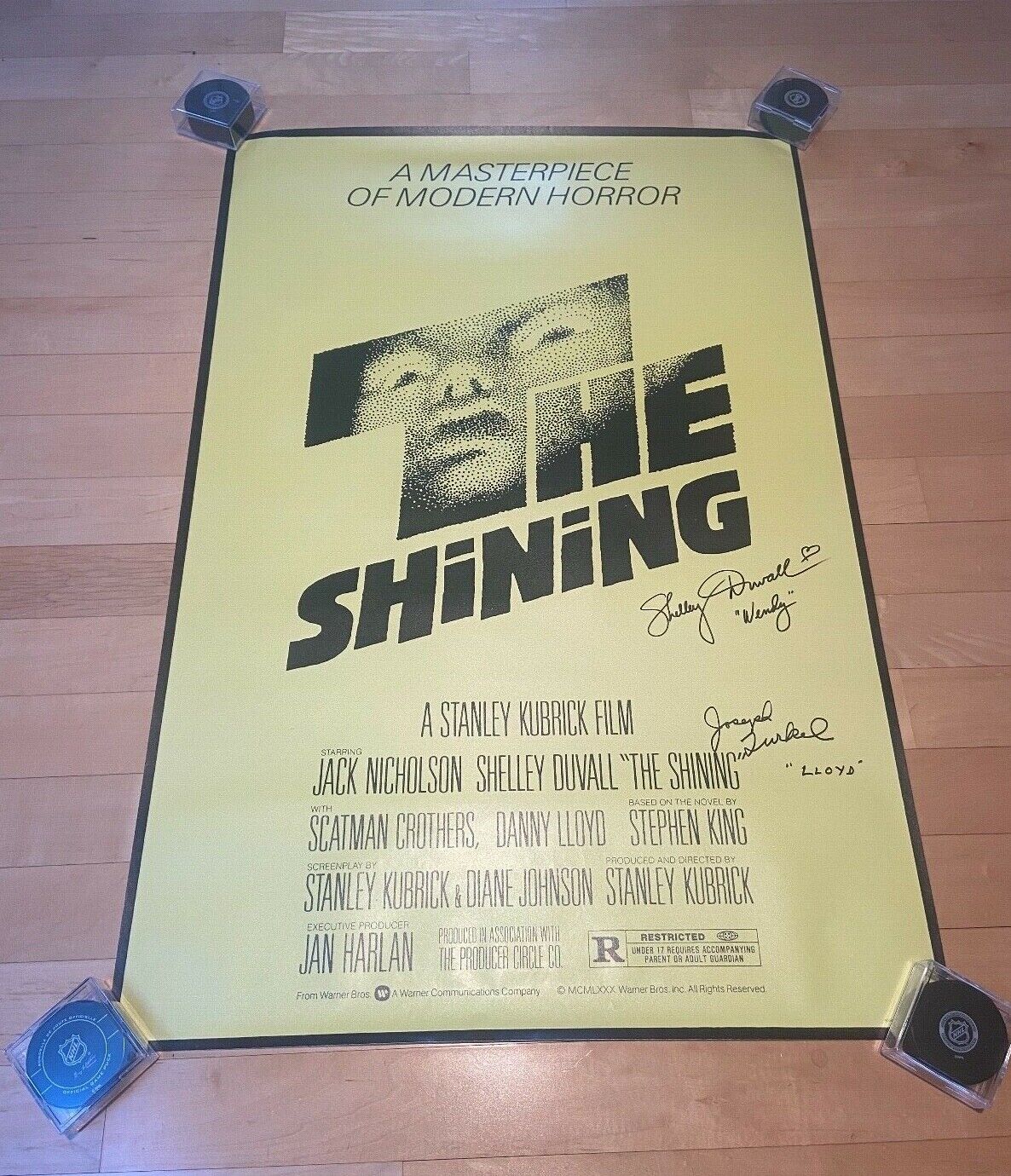 * SHELLEY DUVALL & JOE TURKEL * signed 27x40 movie poster * THE SHINING * 2