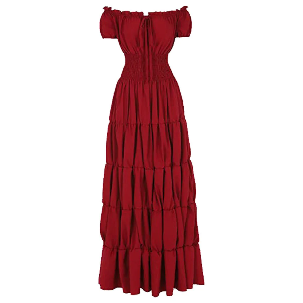 Women Retro Dress Short Sleeve Off the Shoulder Bridgerton Empire Tea Gown Jane Austen Waist Prom Dress Novameme