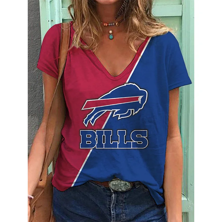 Buffalo Bills  Lightweight Short Sleeve V-Neck T-Shirt