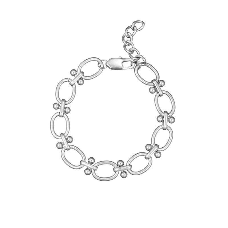 Minimalist Solid Color Stainless Steel Gold Plated Bracelets In Bulk