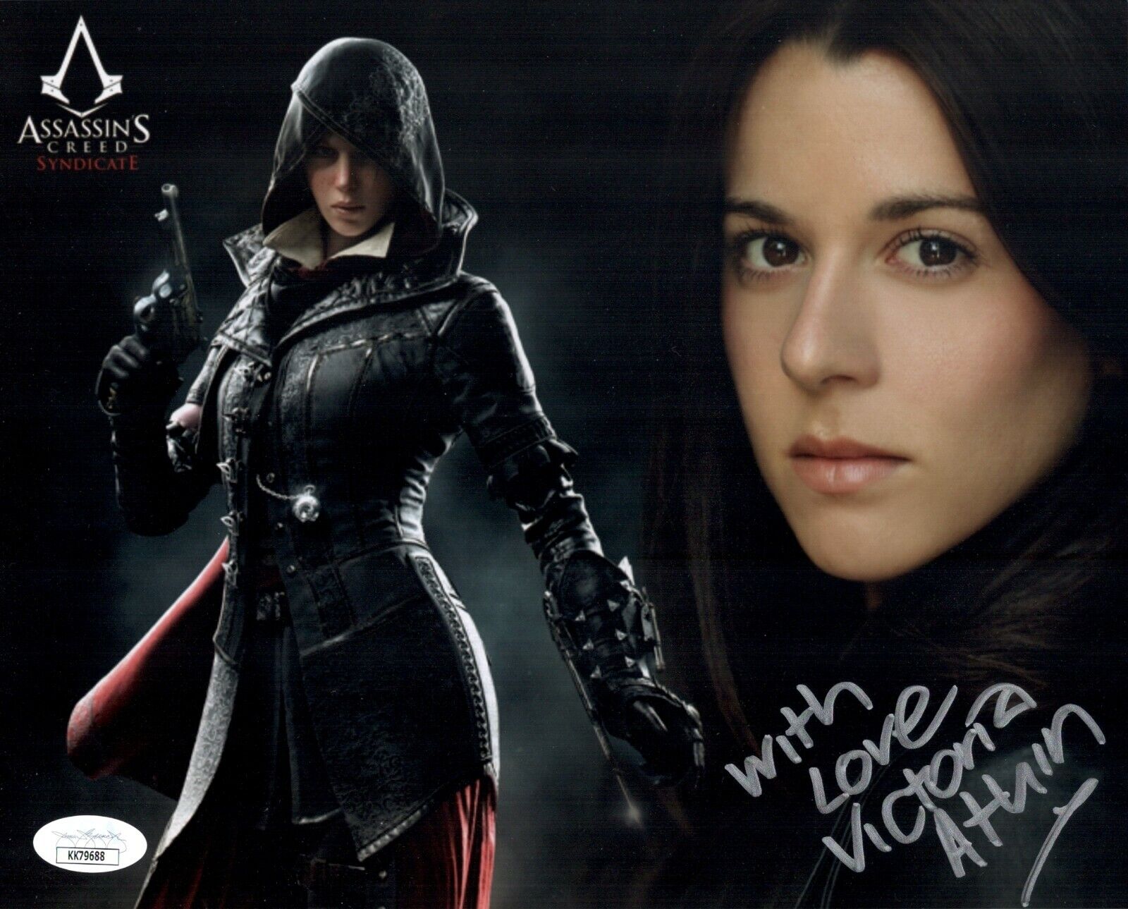 VICTORIA ATKIN Signed ASSASSINS CREED SYNDICATE 8x10 Photo Poster painting Autograph JSA COA