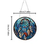 Diamond Painting Stained Glass Dreamcatcher Pendant